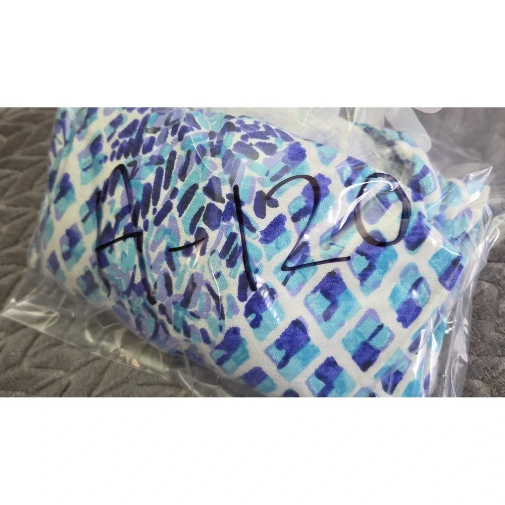 Lilly Pulitzer Joy Tunic Dress Size XS Blue White Pineapple Beach Resort Coastal